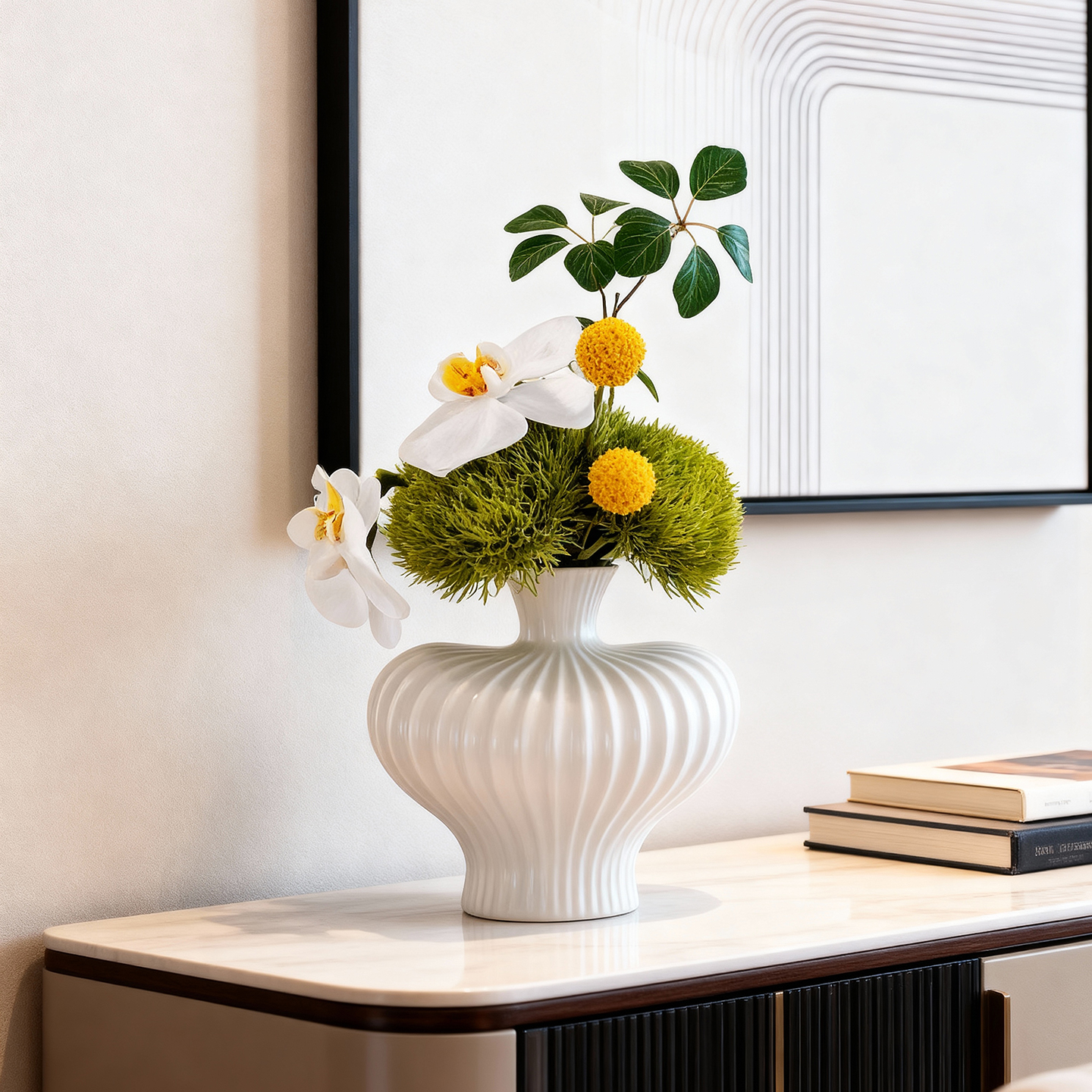 高级感手感蝴蝶兰仿真花