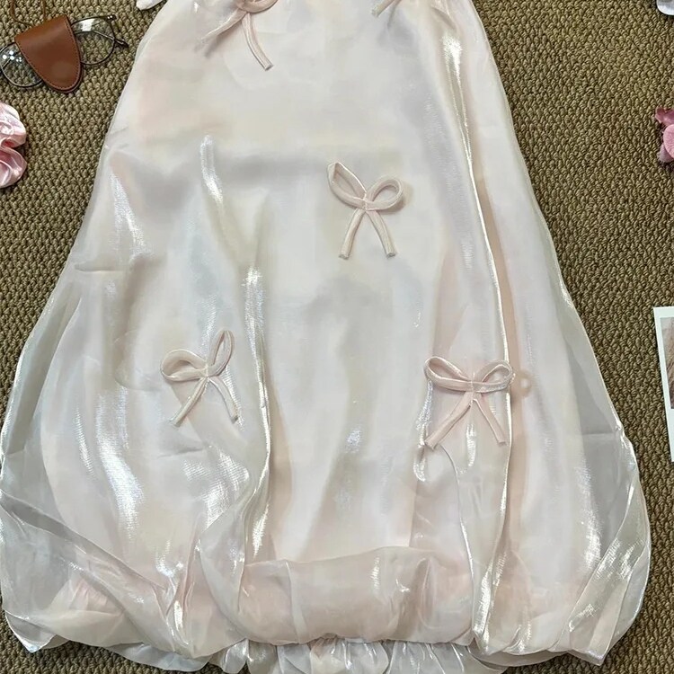 日系甜美俏皮连衣裙无袖花苞裙