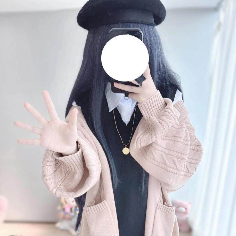 麻花JK制服慵懒新款宽松毛衣针织