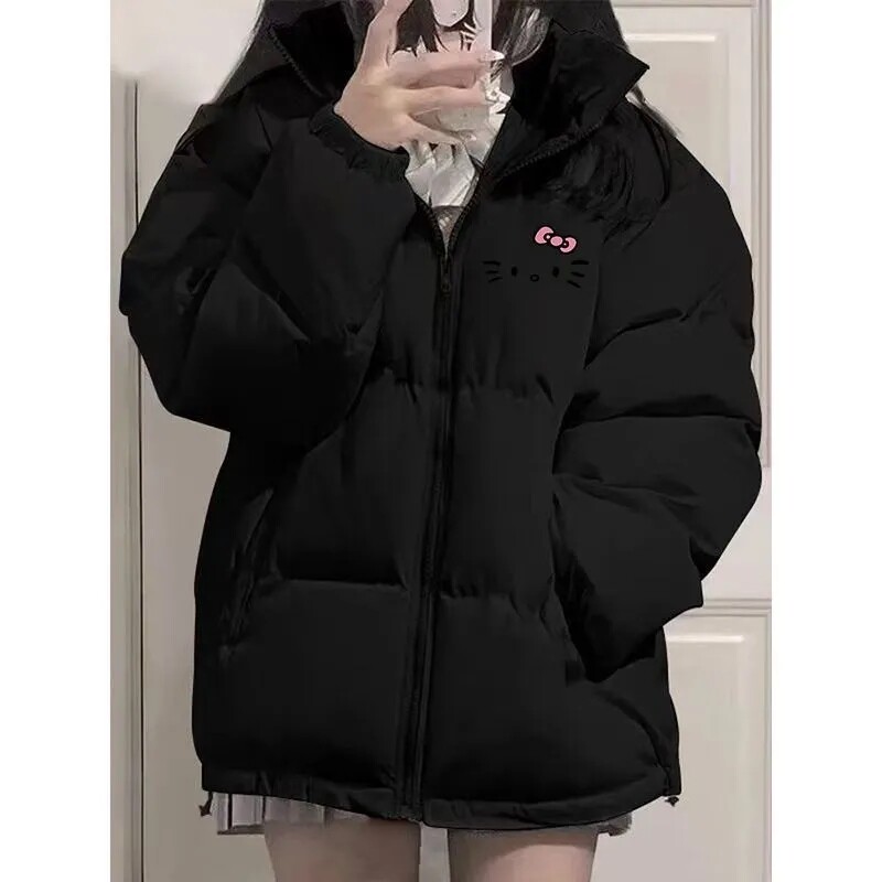 现货韩系KT猫宽松加厚面包服冬季