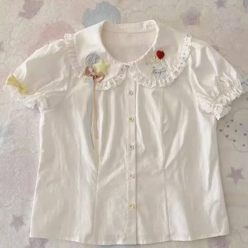 lolita可爱蝴蝶结娃娃领衬衣上衣