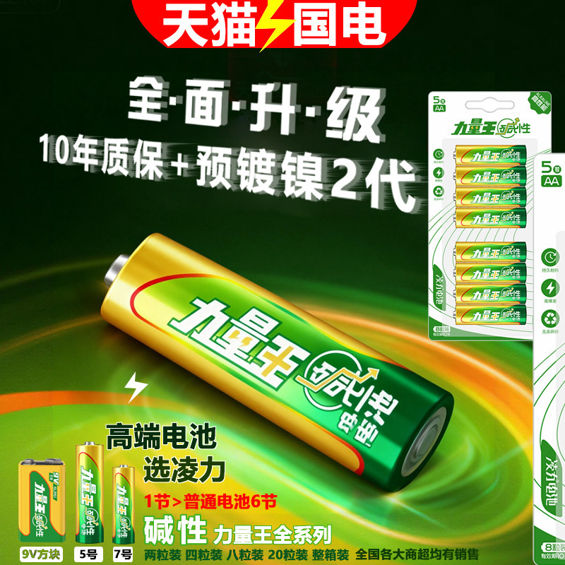 凌力智能门锁电池5号1.5V碱性电池 力量王 遥控器燃气表玩具无线鼠标键盘电池体重秤钟表通用电池5号7号钢壳