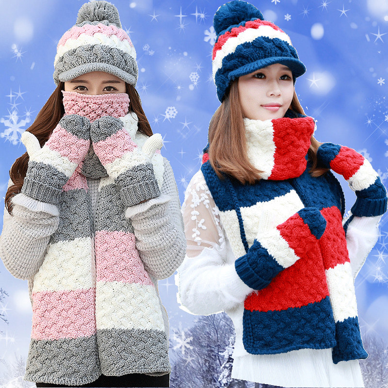 帽子围巾手套口罩四件套成人帽子围巾手套口罩四件套女冬天韩版潮|ruв категории Аксессуары, шарф/перчатки/шляпа suite, три образца рукав - от Buy2taobao.com для оказания профессиональной услуги покупки агента Taobao