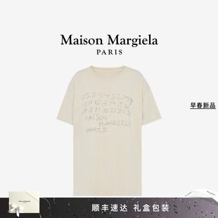 T恤上衣 MaisonMargiela马吉拉四角缝线宽松休闲短袖 早春新品