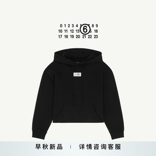 圆领休闲通勤简约卫衣上衣 早秋新品 MM6纯色连帽抽绳长袖