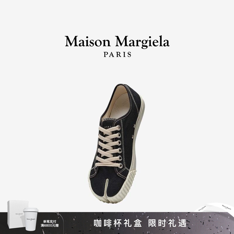 马吉拉分趾帆布鞋平底