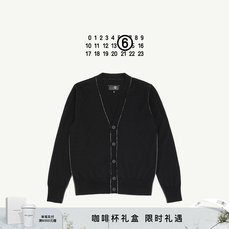 [12期免息]MM6V领针织开衫毛衣