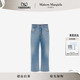 直筒牛仔长裤 MaisonMargiela马吉拉做旧毛边效果弯刀裤 春夏新品