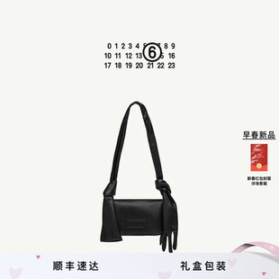 [早春新品]MM6纯色通勤休闲设计感数字logo标签单肩包斜挎包女包