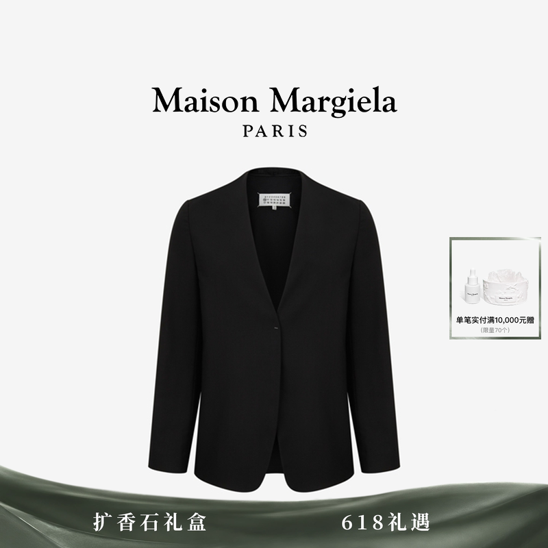 [24期免息]MaisonMargiela马吉拉光滑面料西装西服黑外套上衣衣服