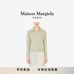 V领毛衣上衣 早秋新品 Maison Margiela马吉拉四角缝线Polo针织衫