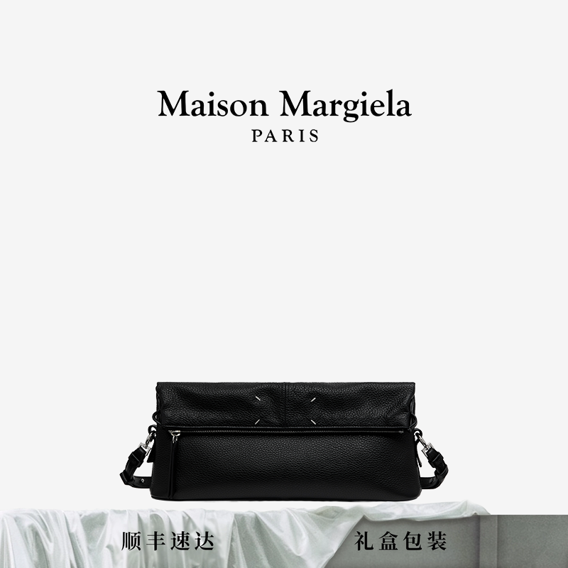 MaisonMargiela马吉拉5AC四角缝线黑色腋下包单肩女包