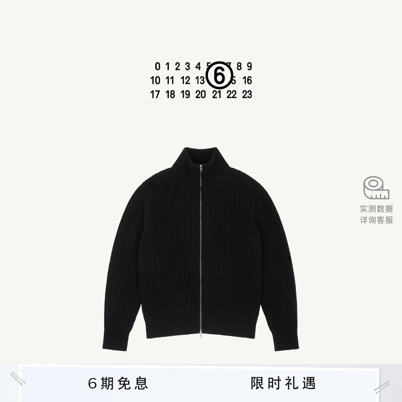 MM6拉链长袖针织衫休闲