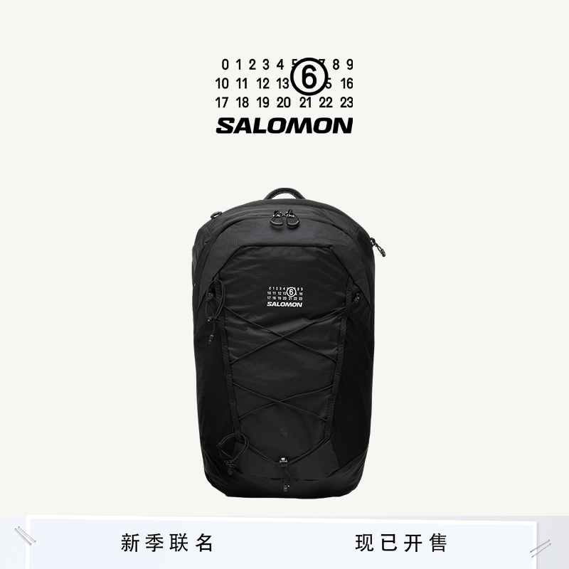 [全新上市]MM6x SALOMON联名Logo标志户外简约黑色双肩包背包