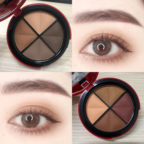 ins超火哑光大地色红棕色眼影盘