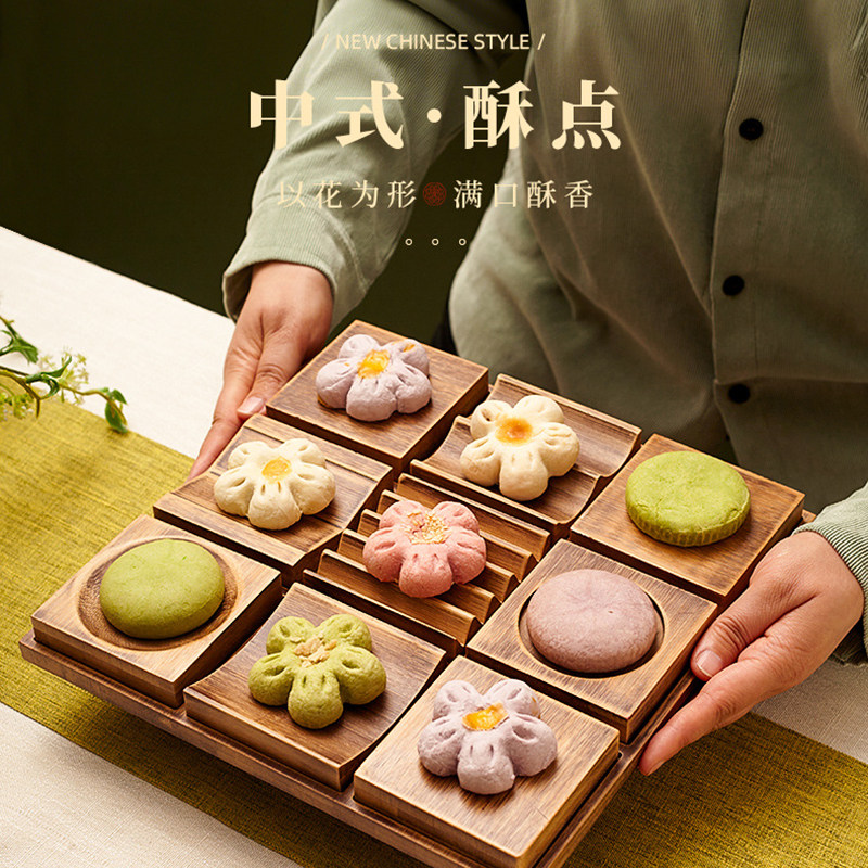 新中式糕点桃花酥传统下午茶点心休闲食品零食贡品结婚订婚摆台