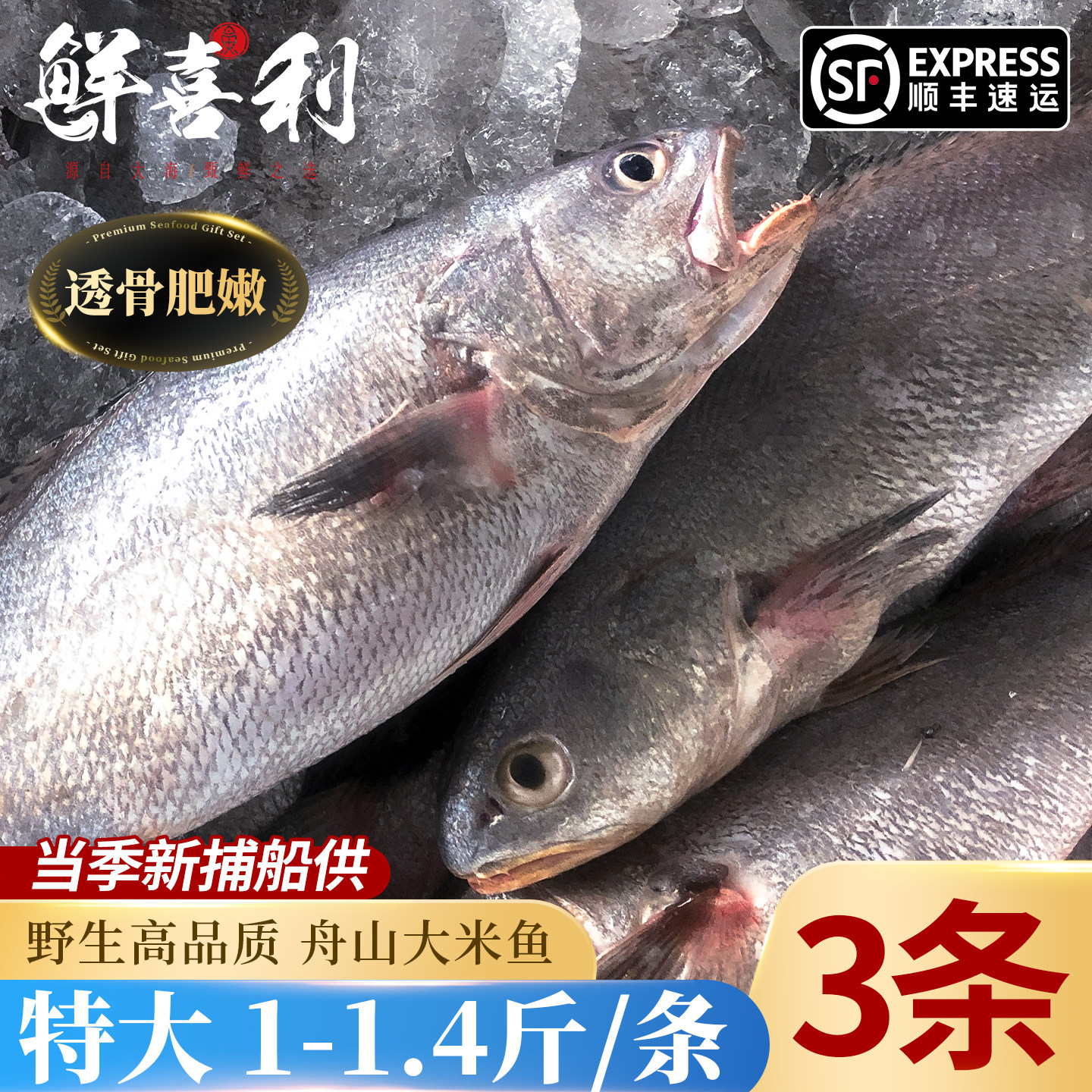 米鱼新鲜舟山海鲜特产敏鱼鲜活冷冻水产生鲜鳘鱼3条1-1.4斤/条