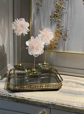 玄关天然酒柜摆件水晶石简约现代