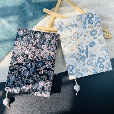 一叶手工布艺书衣皆川明刺绣