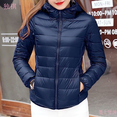 羽绒服女款冬季新款连帽棉服短款大码加厚保暖服韩版简约休闲轻便
