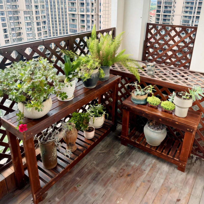 花架子双层客厅落地式防腐木花架