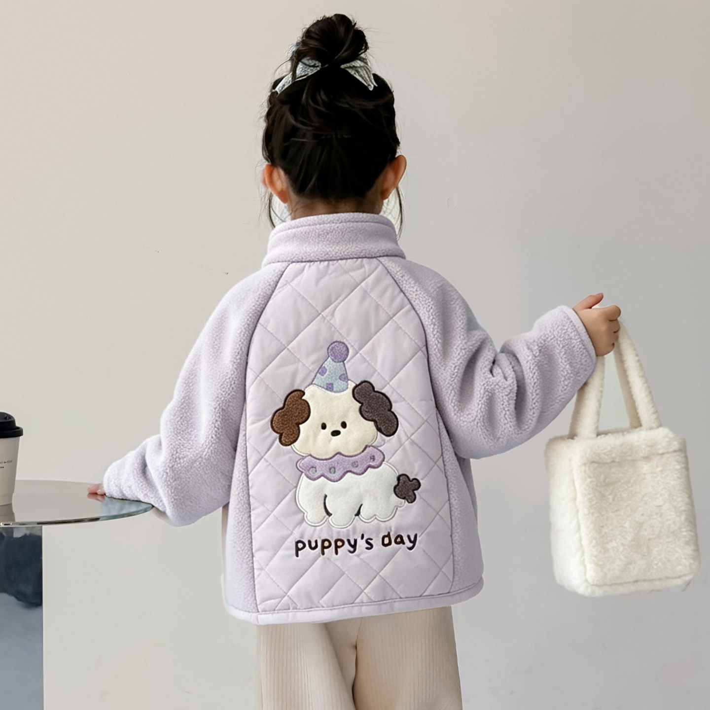 女童校服神器外套春秋款2026新款小女孩衣服加厚保暖儿童秋装上衣