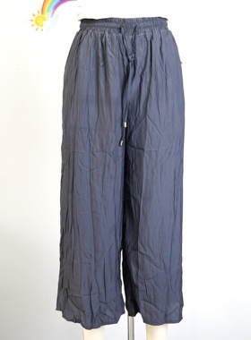 JCC STUDIO日系丝滑松紧腰系带宽松休闲春秋阔腿裤休闲裤