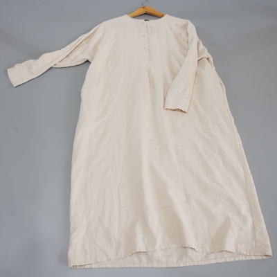 微瑕疵JCC studio日系棉麻人造丝混厚款宽松休闲连衣裙SSB130L118