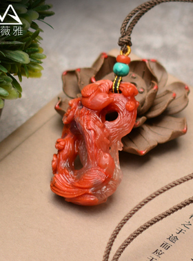 凯萨薇雅瓦西南红喜上眉梢雕件