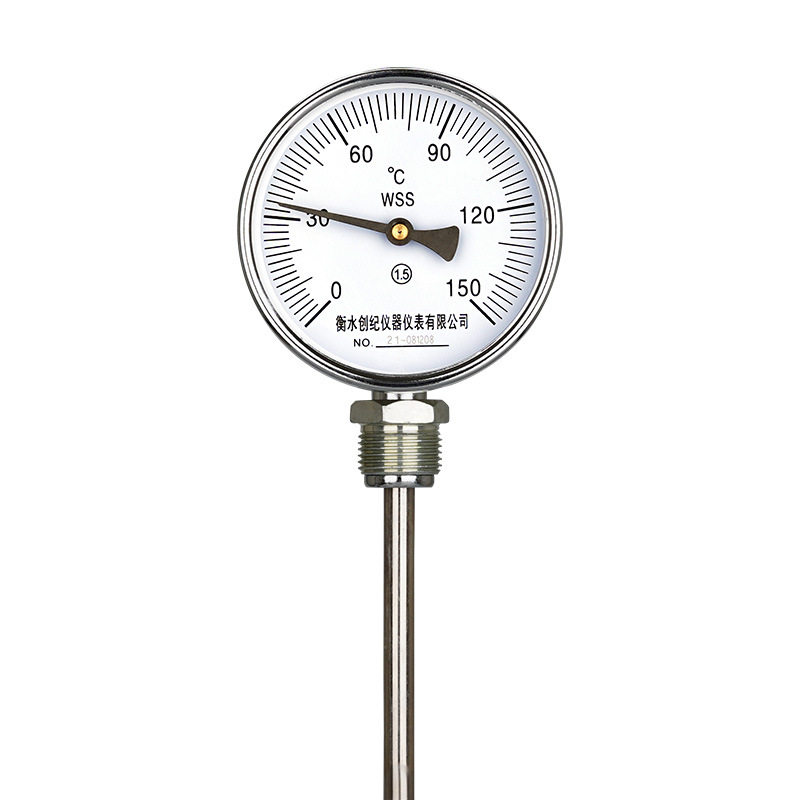 双金属温度计wss411/401工业用加长下尾探头探杆反应釜化工高精度图片
