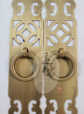 远儒实业中式仿古五金家具明清柜门铜拉手黄铜直条门拉手YRG221B