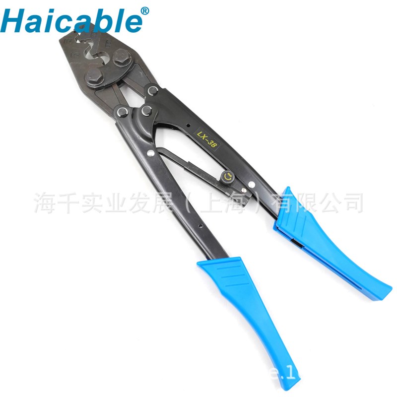 棘轮式端子压线钳LX-38 电线电缆铜铝端子压接钳点压钳5.5-38mm2