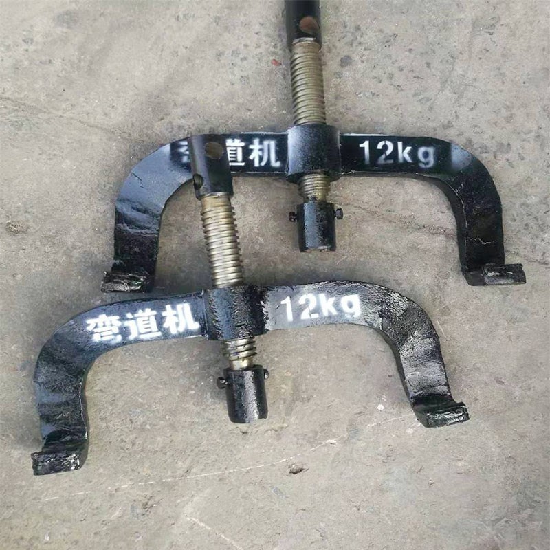 轨道调弯设备 手动钢轨顶弯机 12/15/18kg矿山轻轨调弯工具