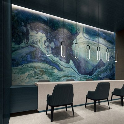 佛山900X2700X9奢石亮光岩板背景墙墙砖地砖家装工装无限连纹亮面