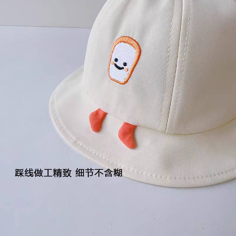 婴儿帽子春秋款渔夫帽可爱超萌小宝宝防晒薄款遮阳男女宝2026新款