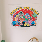 奥莉蛙背景布房间挂布挂毯卧室床头装 左咸敦道 oliwa联名款 饰墙布