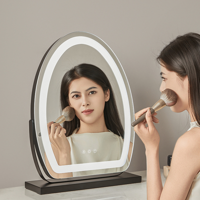 网红镜子化妆镜台式led带灯梳妆补光桌面简约家用异型智能美妆镜