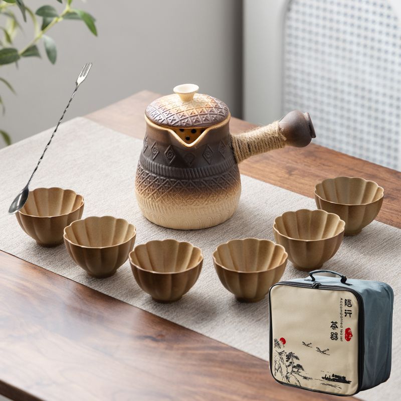 罐罐壶可明火干烧烤奶罐煮茶壶炒茶大容量围炉煮茶陶瓷户外便携包