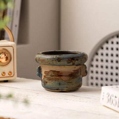 多肉花盆陶瓷可爱磨砂桌面创意个性阳台卡通仿古造型粗陶简约透气