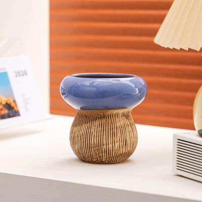 多肉花盆高颜值有孔室内装饰简约家用陶瓷创意个性造型手绘透气