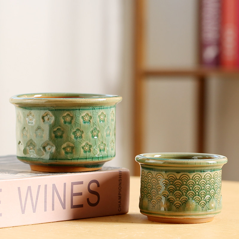 控型小号拇指盆印章绿色冰裂可爱梅花祥云多肉花盆特价清仓透气,鲜花速递/花卉仿真/绿植园艺,花盆,淘宝优惠券,粉丝福利购,淘宝优惠卷