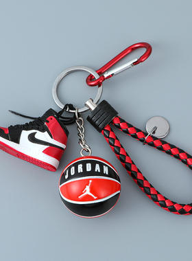 篮球创意球鞋钥匙扣挂件多功能DIY包挂饰新款钥匙圈NBA纪念品仿真