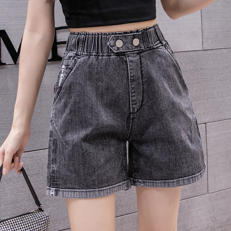 松紧短裤2022夏季新款高腰a