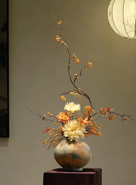 宋风新中式禅意陶瓷花瓶摆件