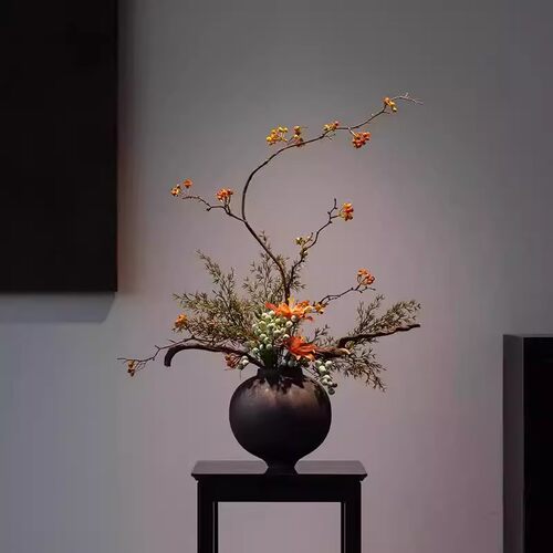 禅意新中式陶瓷花瓶摆件