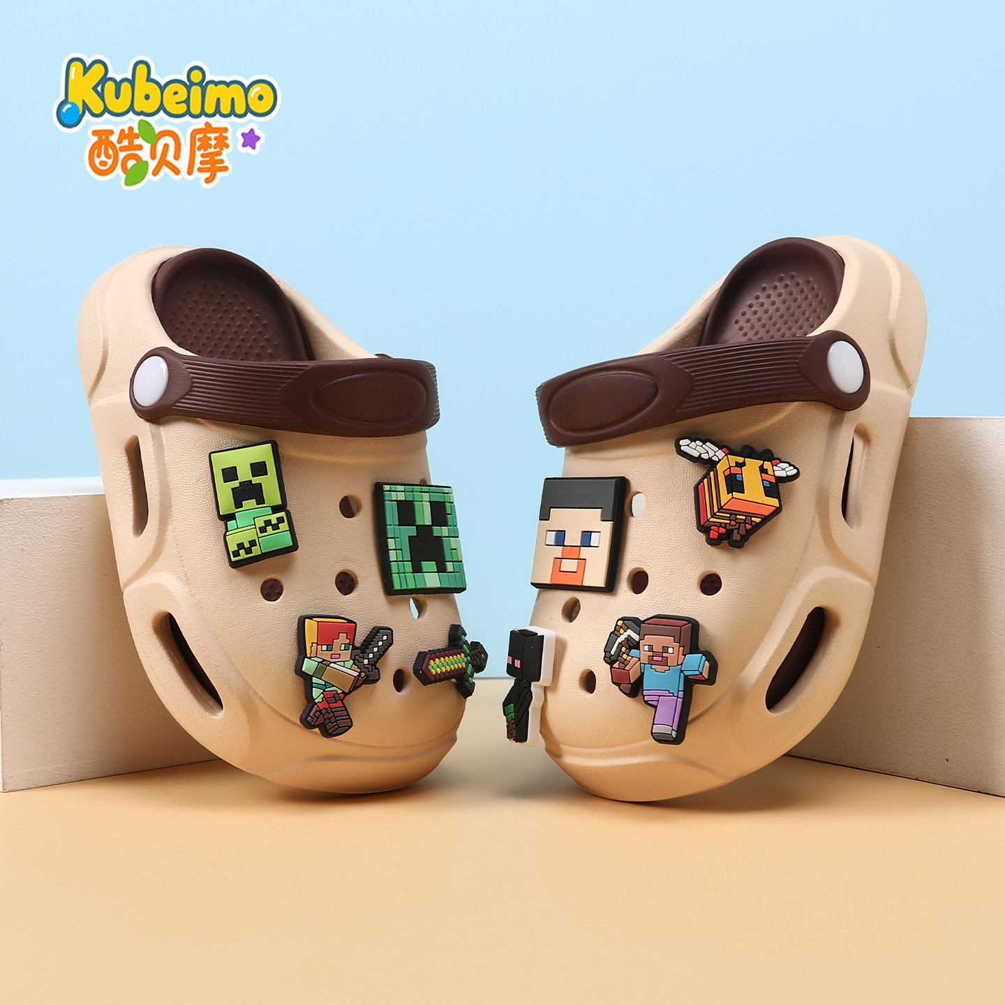 我的世界儿童洞洞鞋男童拖鞋新款防滑男孩防臭青少年沙滩宝宝夏季