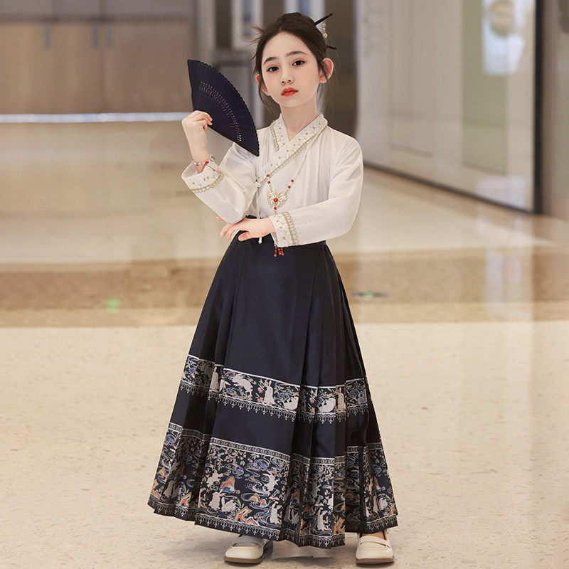 高级感汉服女童古风汉元素马面裙套装秋装儿童唐装秋季中国风古装,童装/婴儿装/亲子装,汉服,淘宝优惠券,粉丝福利购,淘宝优惠卷