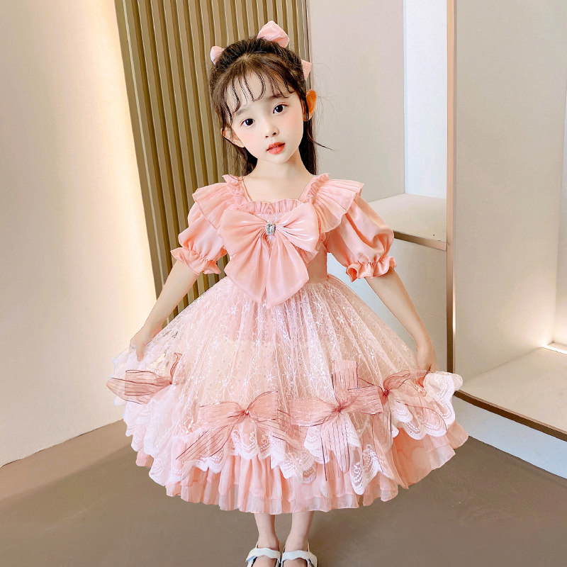 洛丽塔女童公主裙儿童裙子夏装女孩蓬蓬裙女宝连衣裙夏季2025新款