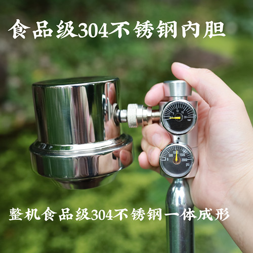 食品级304不锈钢内胆气动咖啡机意式咖啡便携户外