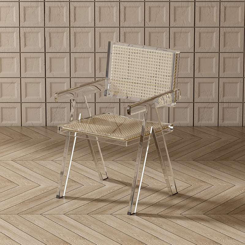 亚克力昌迪加尔透明椅侘寂风餐椅